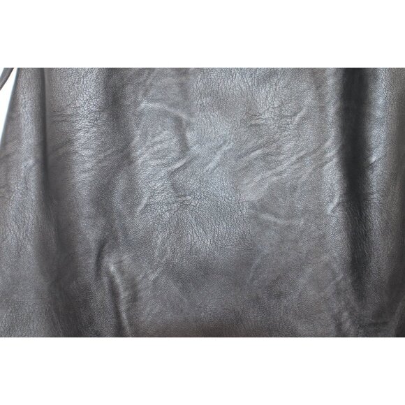 Y2K Tiger Mist XS Black Faux Leather Top Back Zipper Whimsygoth Grunge - Picture 7 of 8